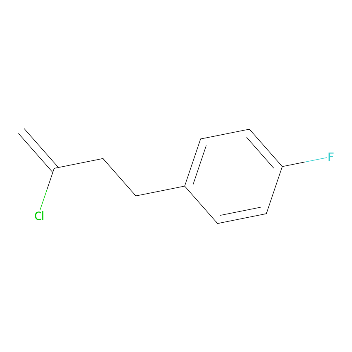 2-Chloro-4-(4-fluorophenyl)-1-butene molecular structure, CAS 731773-09-4