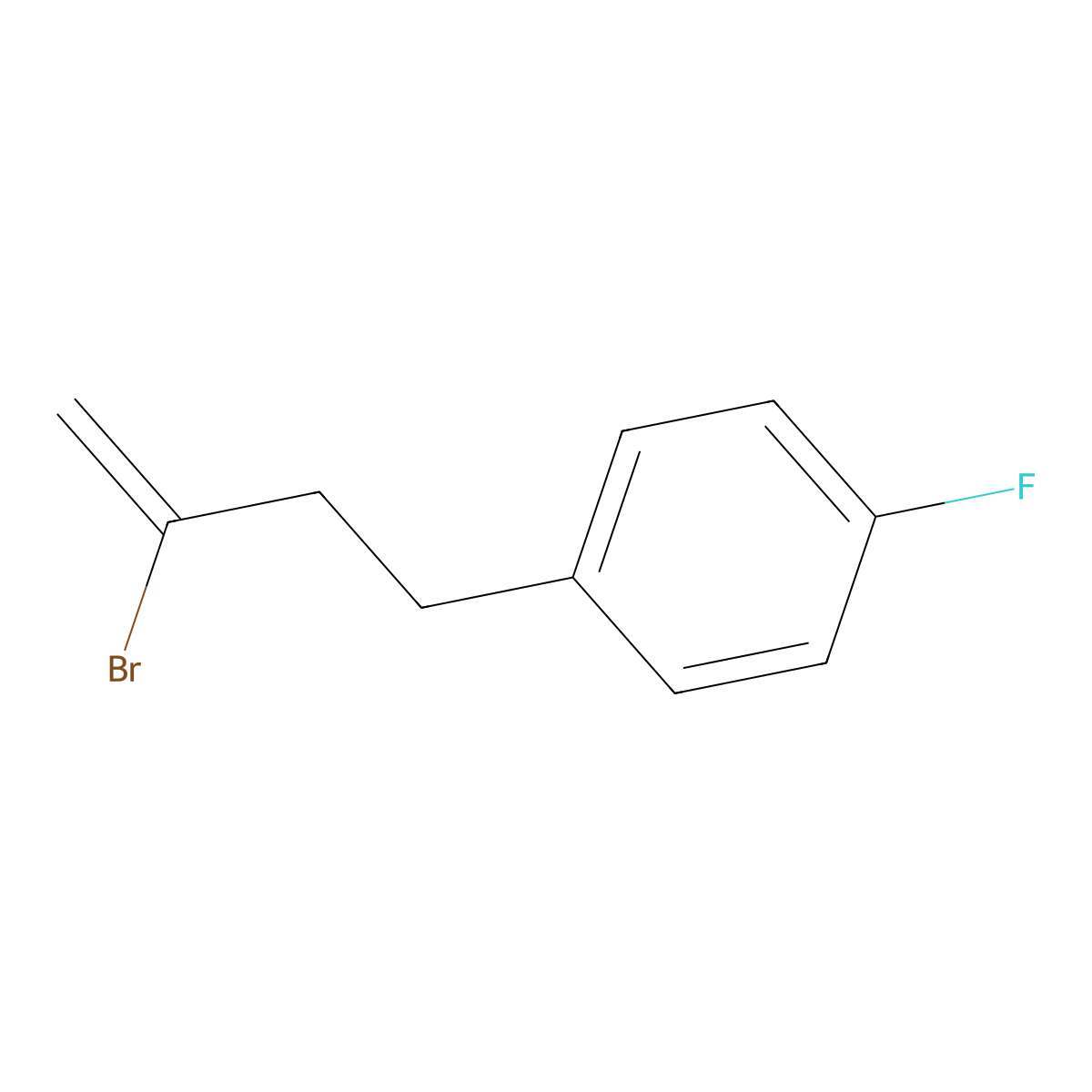 2-Bromo-4-(4-fluorophenyl)-1-butene molecular structure, CAS 731773-11-8