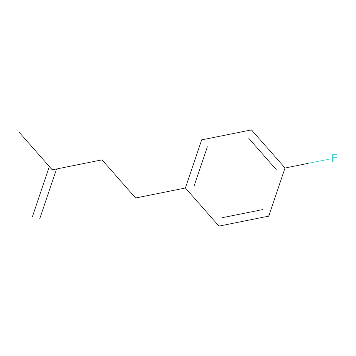 4-(4-Fluorophenyl)-2-methyl-1-butene molecular structure, CAS 731773-12-9