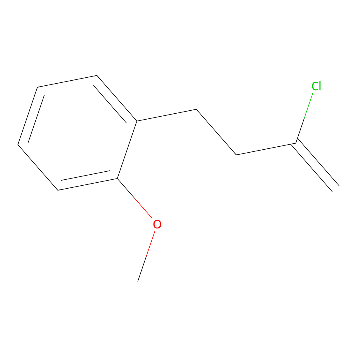 2-Chloro-4-(2-methoxyphenyl)-1-butene molecular structure, CAS 731773-13-0