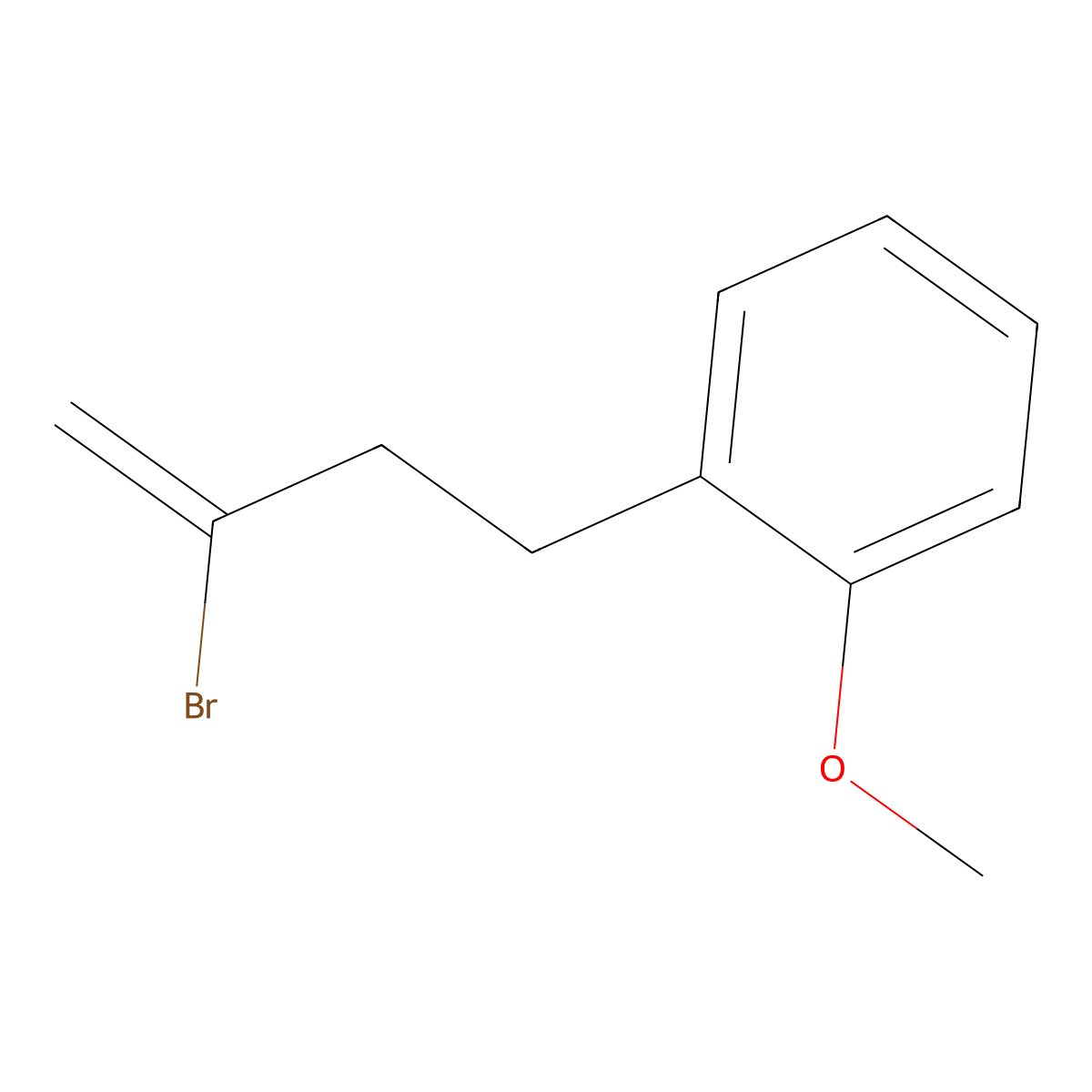 2-Bromo-4-(2-methoxyphenyl)-1-butene molecular structure, CAS 731773-15-2