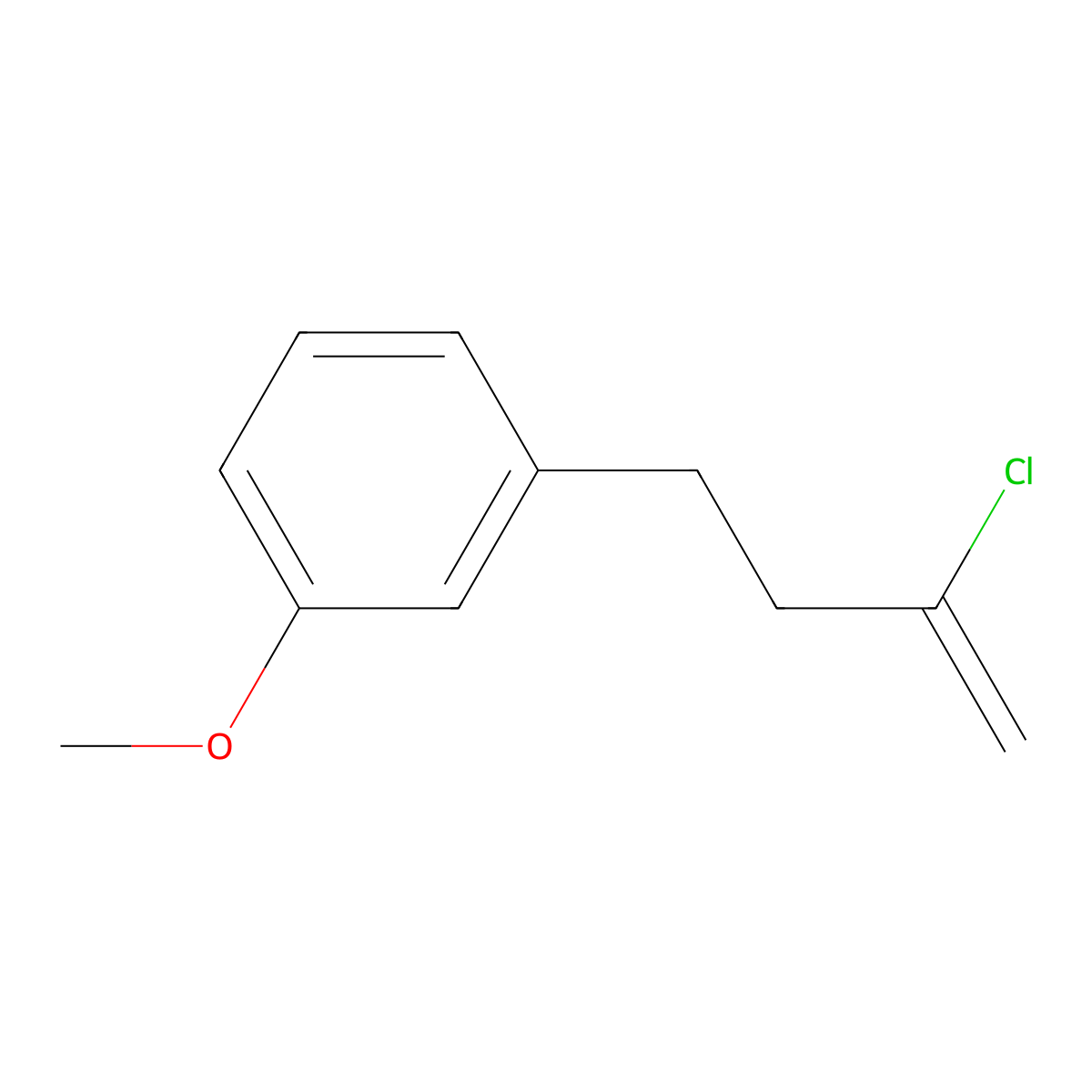 2-Chloro-4-(3-methoxyphenyl)-1-butene molecular structure, CAS 731773-17-4