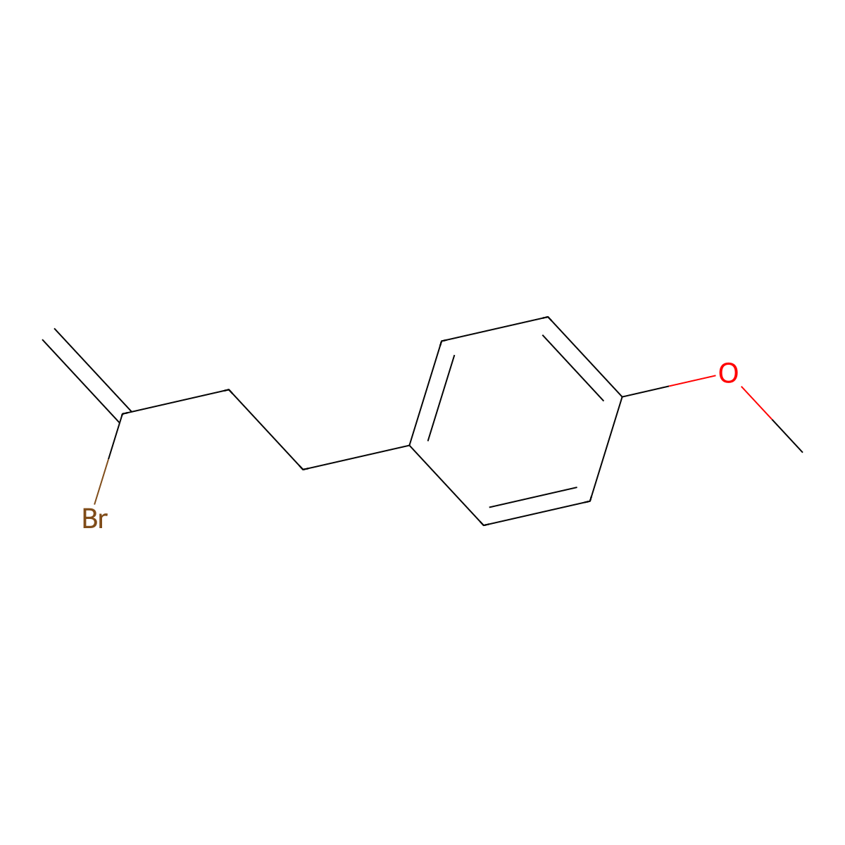 2-Bromo-4-(4-methoxyphenyl)-1-butene molecular structure, CAS 731773-20-9