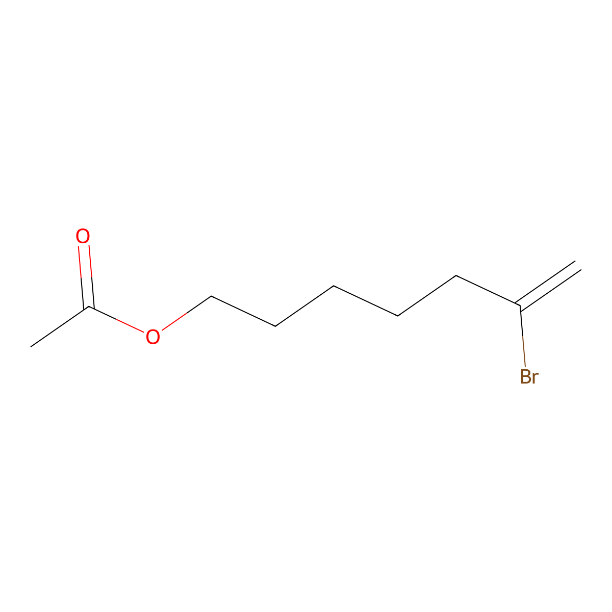 7-Acetoxy-2-bromo-heptene molecular structure, CAS 731773-23-2
