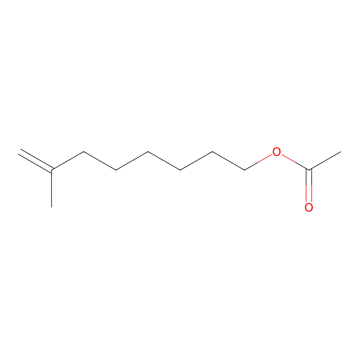 8-Acetoxy-2-methyl-1-octene molecular structure, CAS 731773-26-5