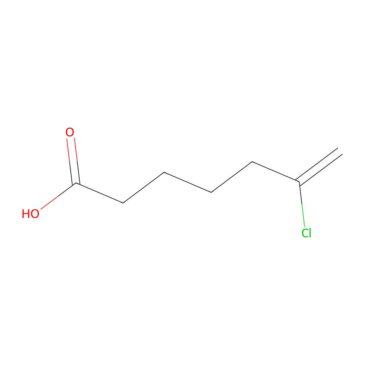 6-Chloro-6-heptenoic acid molecular structure, CAS 731773-28-7