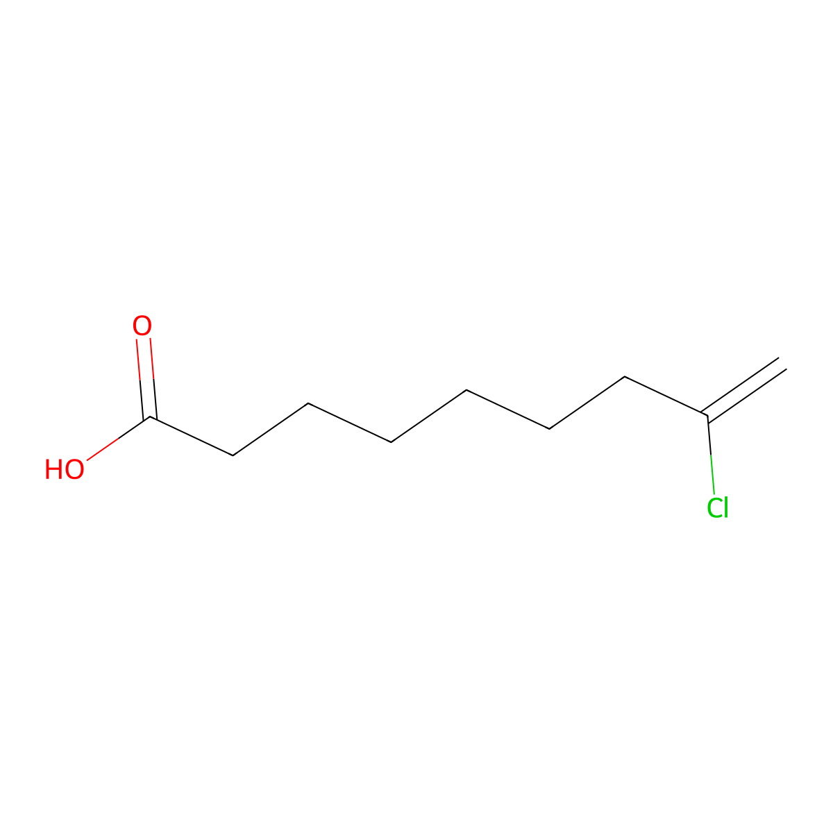 8-Chloro-8-nonenoic acid molecular structure, CAS 731773-30-1