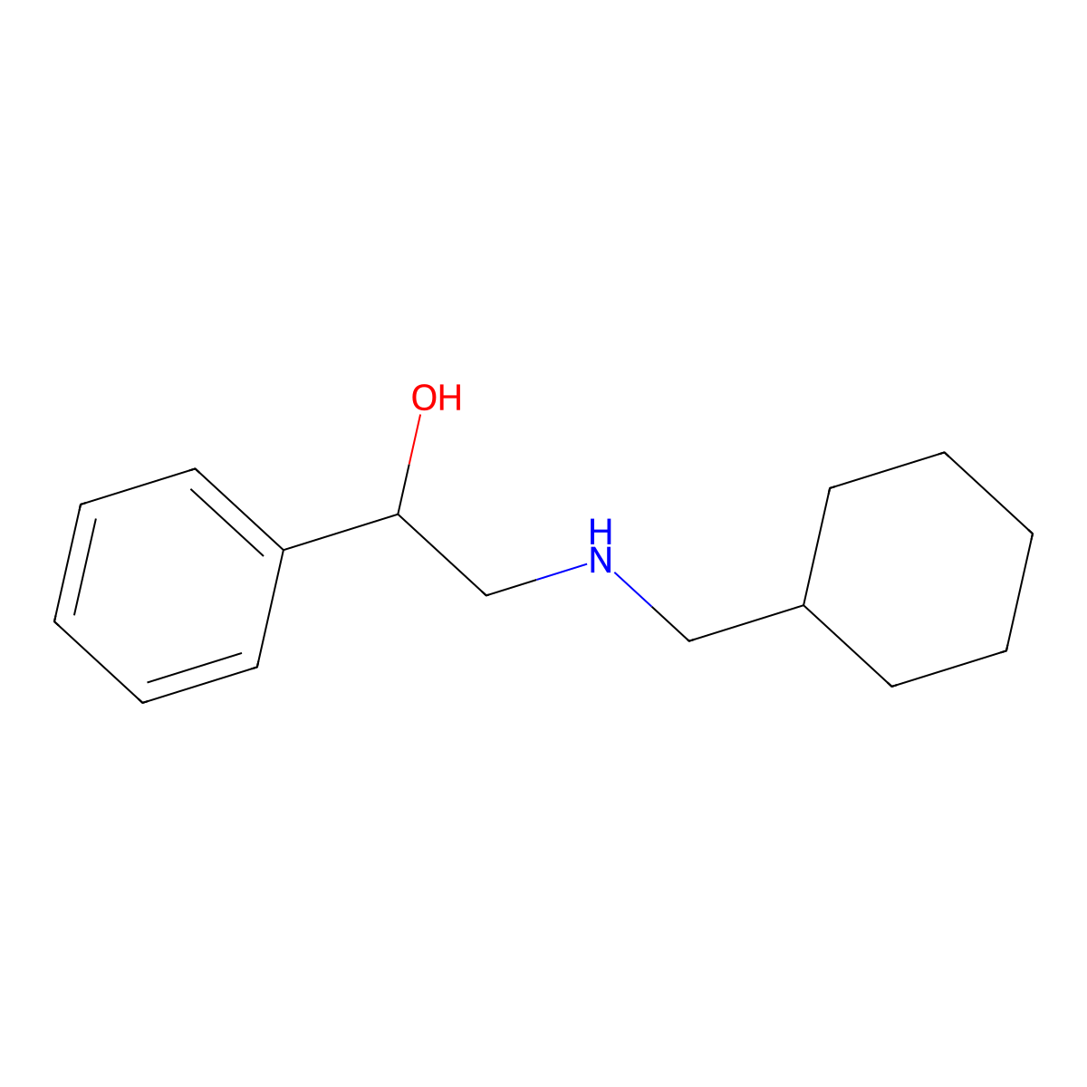 2-[(Cyclohexylmethyl)amino]-1-phenylethanol molecular structure, CAS 731776-14-0