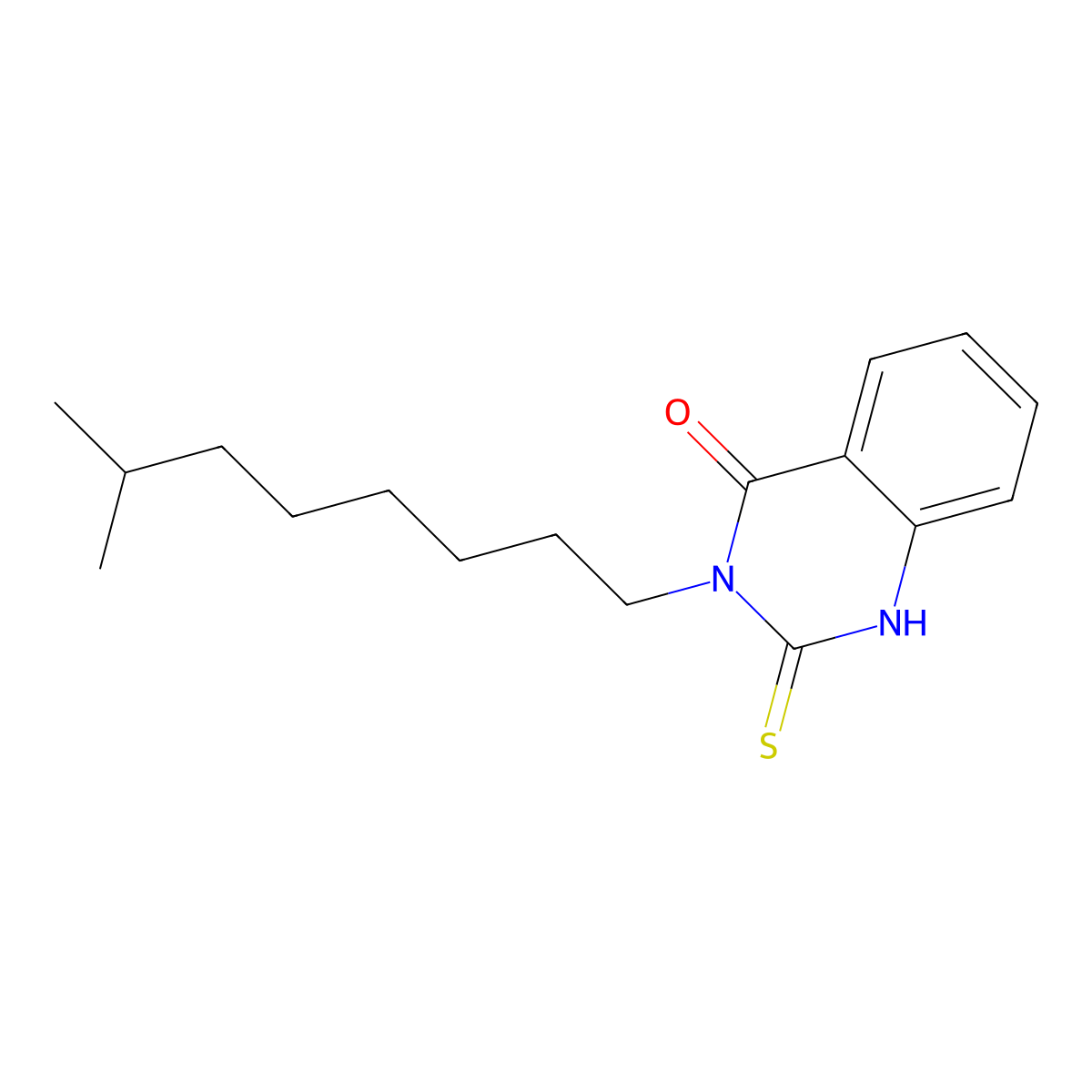 2-mercapto-3-(7-methyloctyl)quinazolin-4(3H)-one molecular structure, CAS 731776-64-0