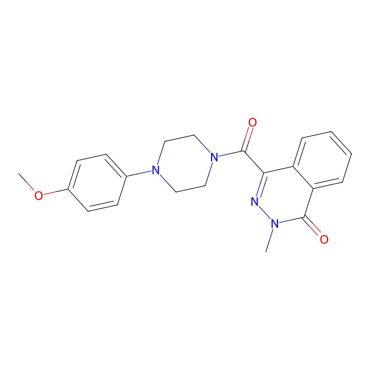 4-{[4-(4-methoxyphenyl)piperazino]carbonyl}-2-methyl-1(2H)-phthalazinone molecular structure, CAS 731777-93-8