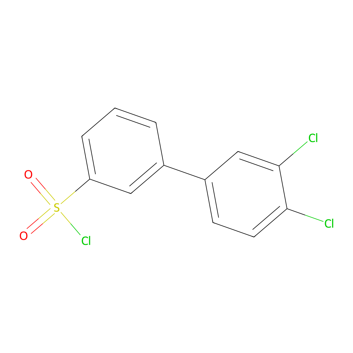 3-(3,4-dichlorophenyl)benzenesulfonyl Chloride molecular structure, CAS 731779-90-1