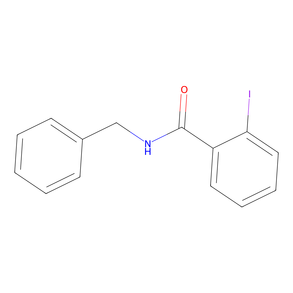 N-benzyl-2-iodobenzamide molecular structure, CAS 73178-23-1