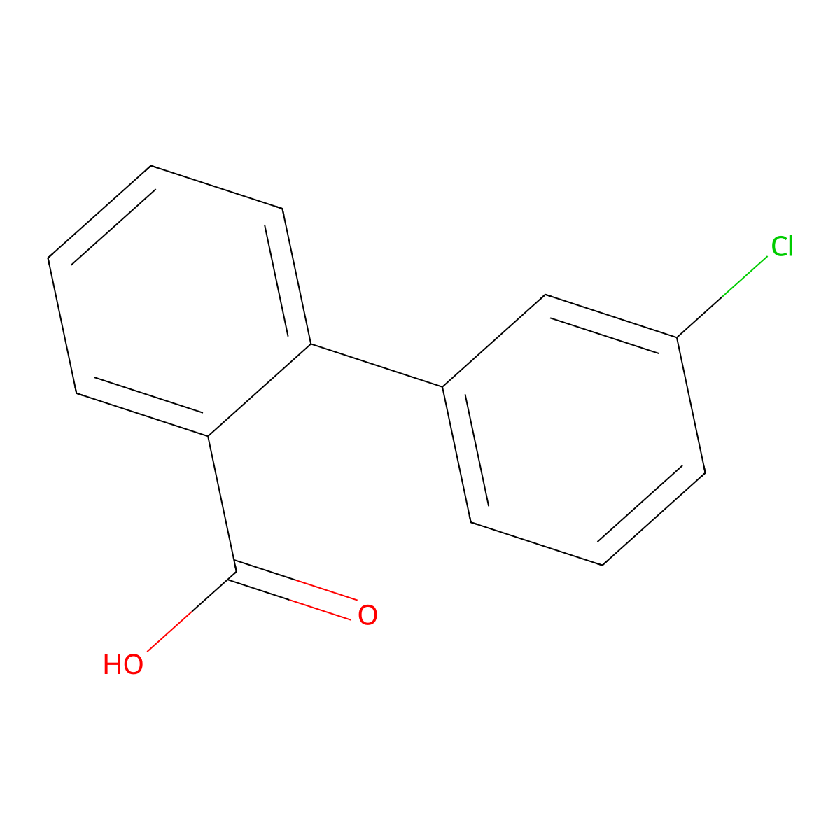 2-(3-chlorophenyl)benzoic Acid molecular structure, CAS 73178-79-7