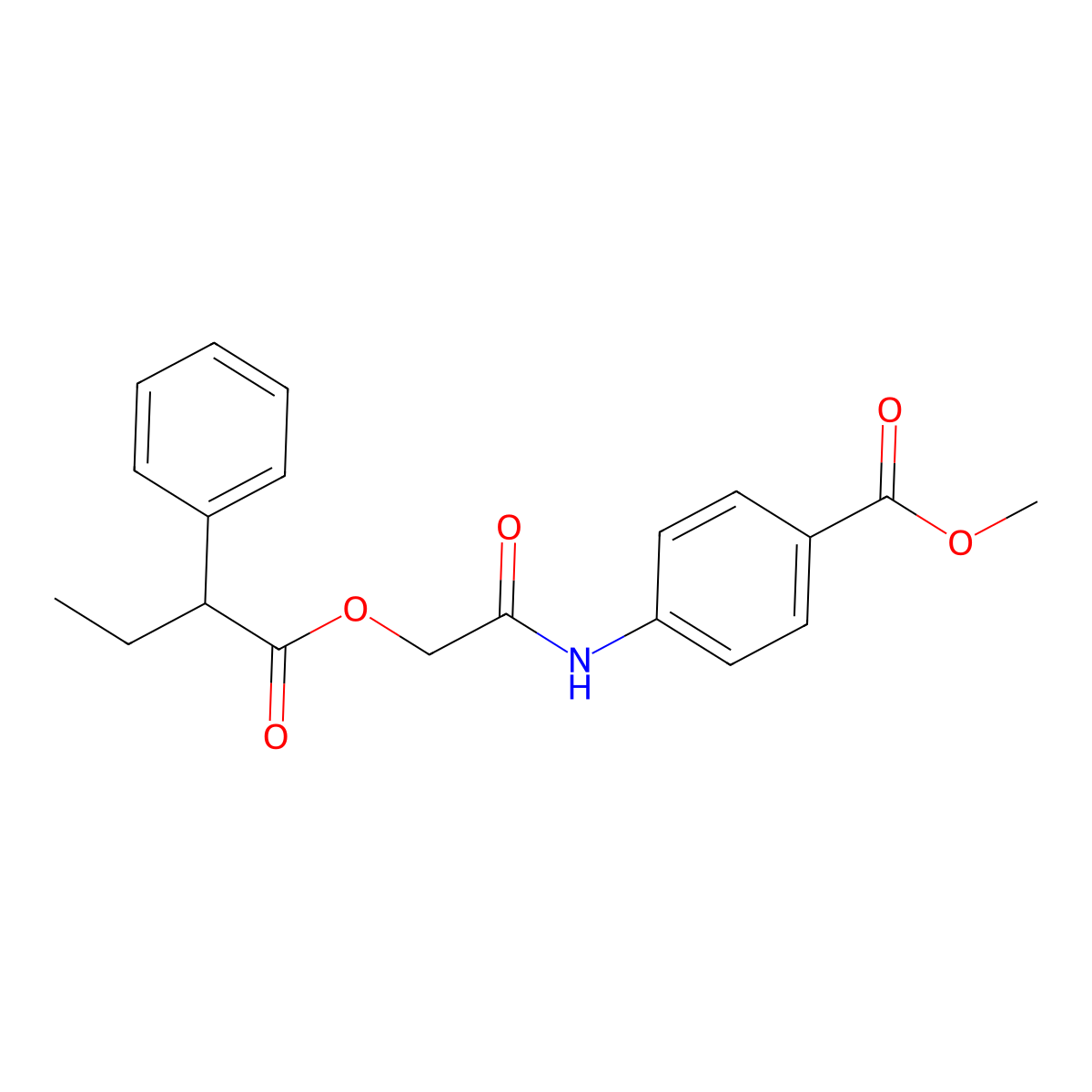 Methyl 4-{2-[(2-phenylbutanoyl)oxy]acetamido}benzoate molecular structure, CAS 731784-00-2