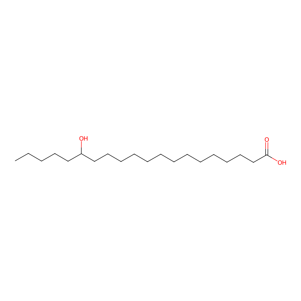 15-Hydroxyeicosanoic acid molecular structure, CAS 73179-99-4