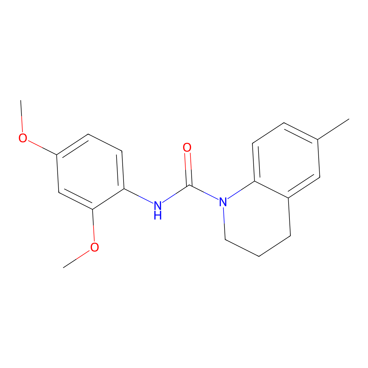 N-(2,4-dimethoxyphenyl)-6-methyl-3,4-dihydro-2H-quinoline-1-carboxamide molecular structure, CAS 731791-19-8