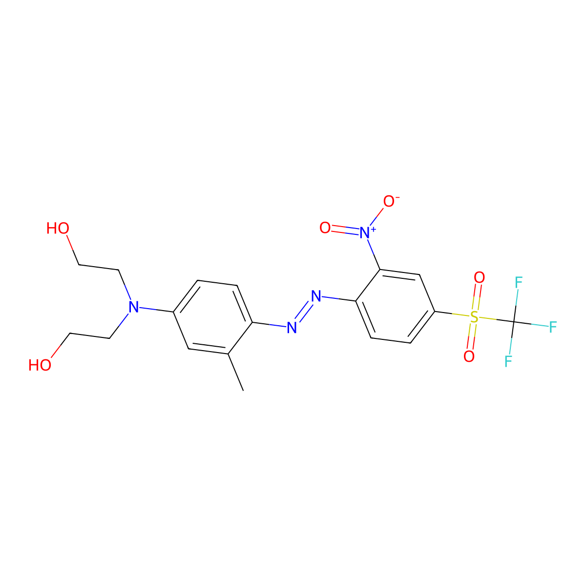 Ethanol, 2,2'-[[4-[[2-nitro-4-[(trifluoromethyl)sulfonyl]phenyl]azo]-m-tolyl]imino]di-(7CI,8CI) molecular structure, CAS 7318-26-5