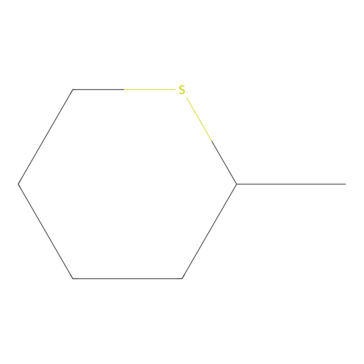 2-Methylthiane molecular structure, CAS 73180-15-1