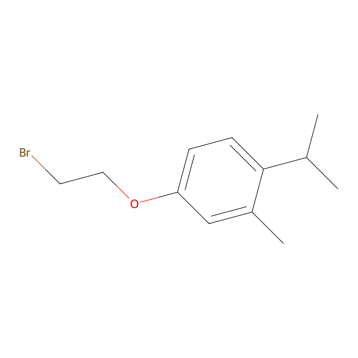 4-(2-Bromoethoxy)-2-methyl-1-(propan-2-yl)benzene molecular structure, CAS 731802-21-4