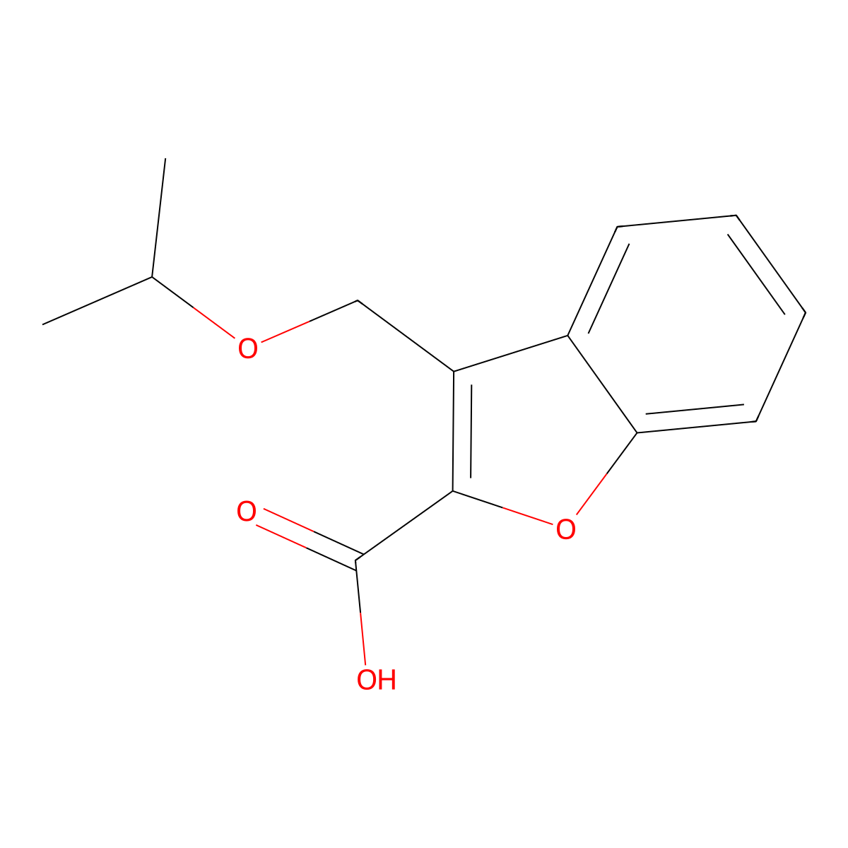 3-[(Propan-2-yloxy)methyl]-1-benzofuran-2-carboxylic acid molecular structure, CAS 731802-25-8