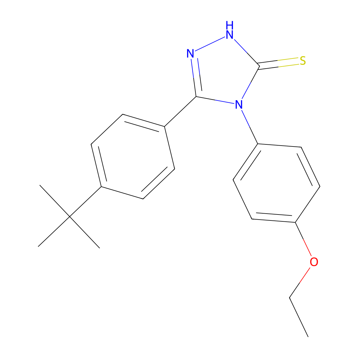 5-(4-tert-butylphenyl)-4-(4-ethoxyphenyl)-4H-1,2,4-triazole-3-thiol molecular structure, CAS 731802-52-1