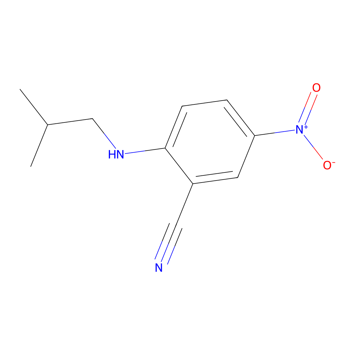 2-(Isobutylamino)-5-nitrobenzonitrile molecular structure, CAS 731807-67-3