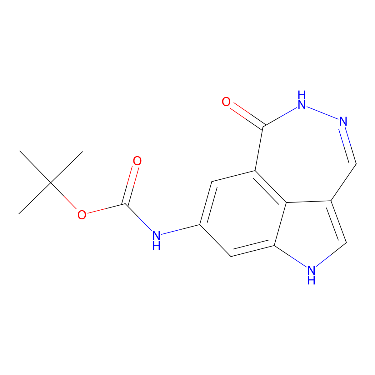 8-N-Boc-Amino-1,5-dihydro-[1,2]diazepino[4,5,6-cd]indol-6-one molecular structure, CAS 731810-58-5