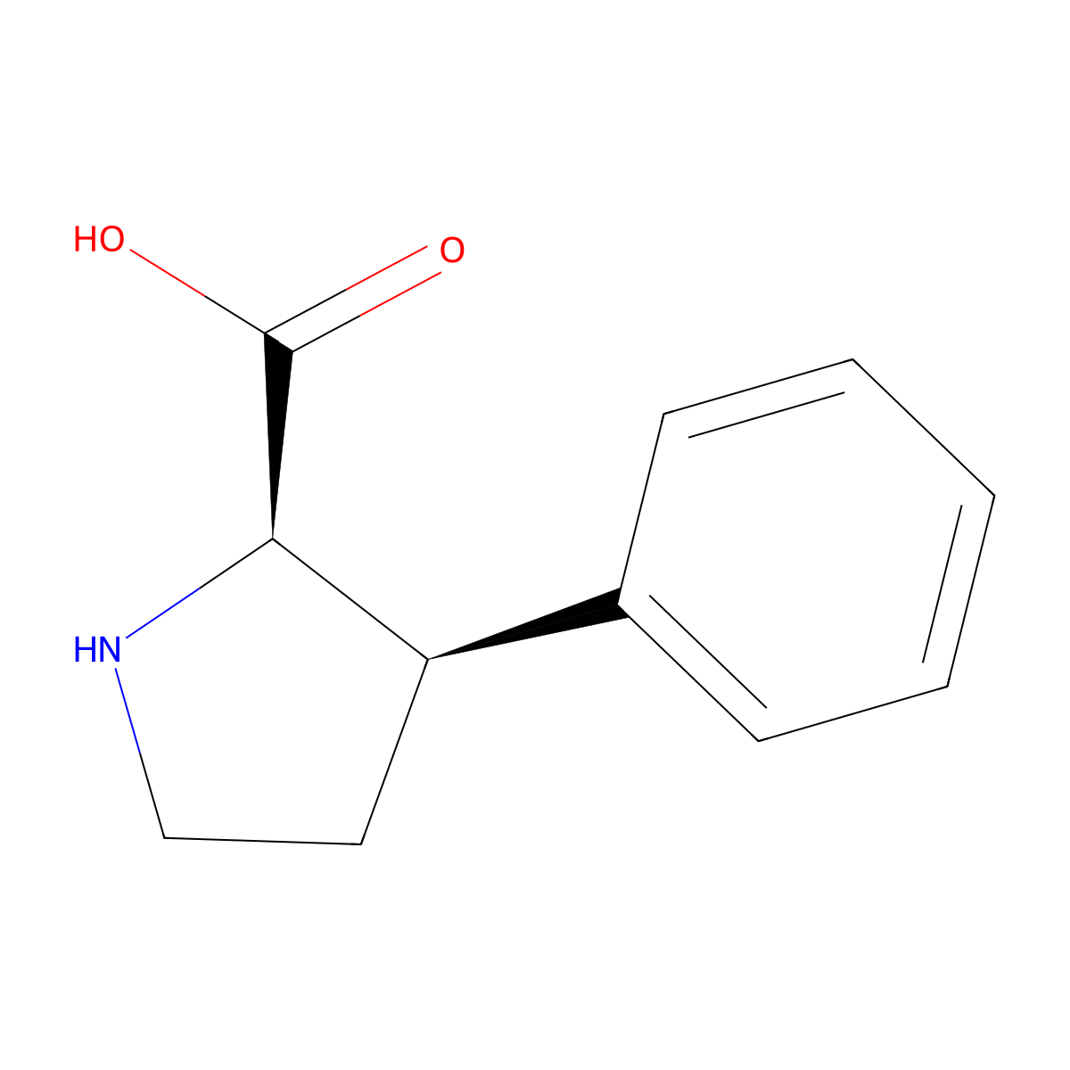 (2R,3R)-3-phenylpyrrolidine-2-carboxylic acid molecular structure, CAS 731812-00-3