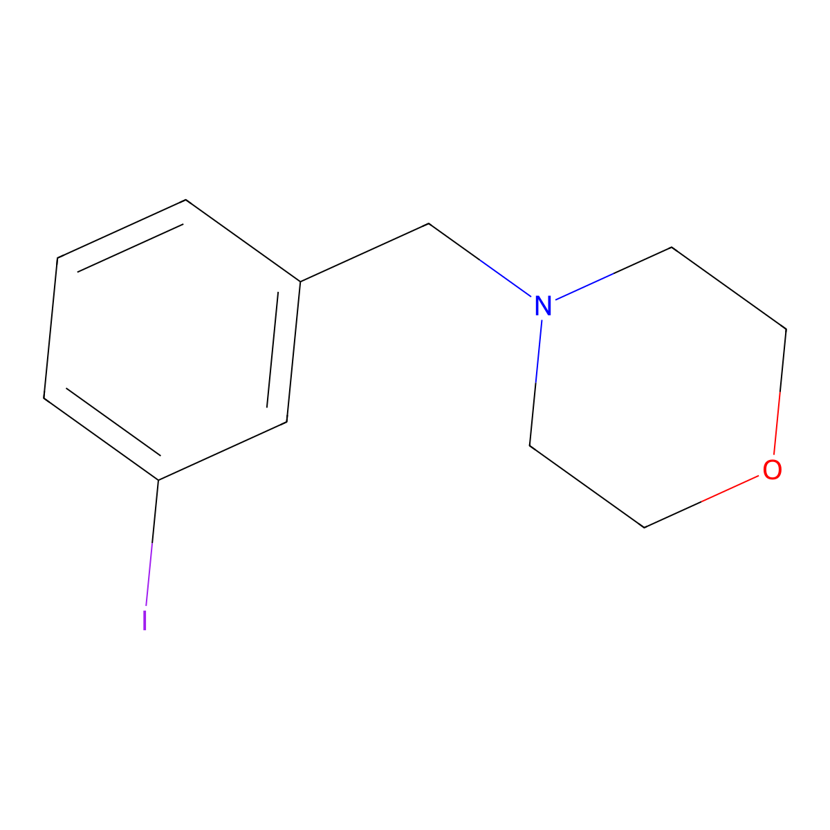 4-(3-Iodobenzyl)morpholine molecular structure, CAS 731812-03-6