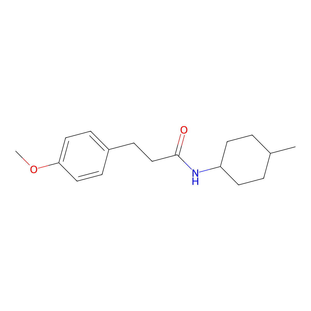 3-(4-methoxyphenyl)-N-(4-methylcyclohexyl)propanamide molecular structure, CAS 731814-89-4