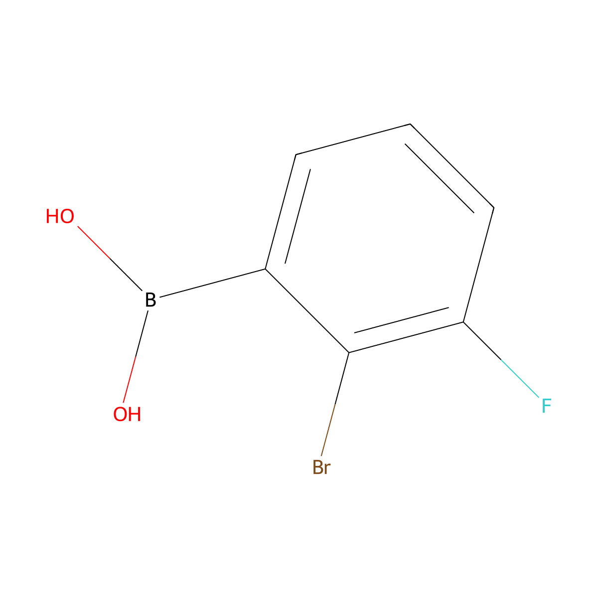 (2-Bromo-3-fluorophenyl)boronic acid molecular structure, CAS 731817-89-3