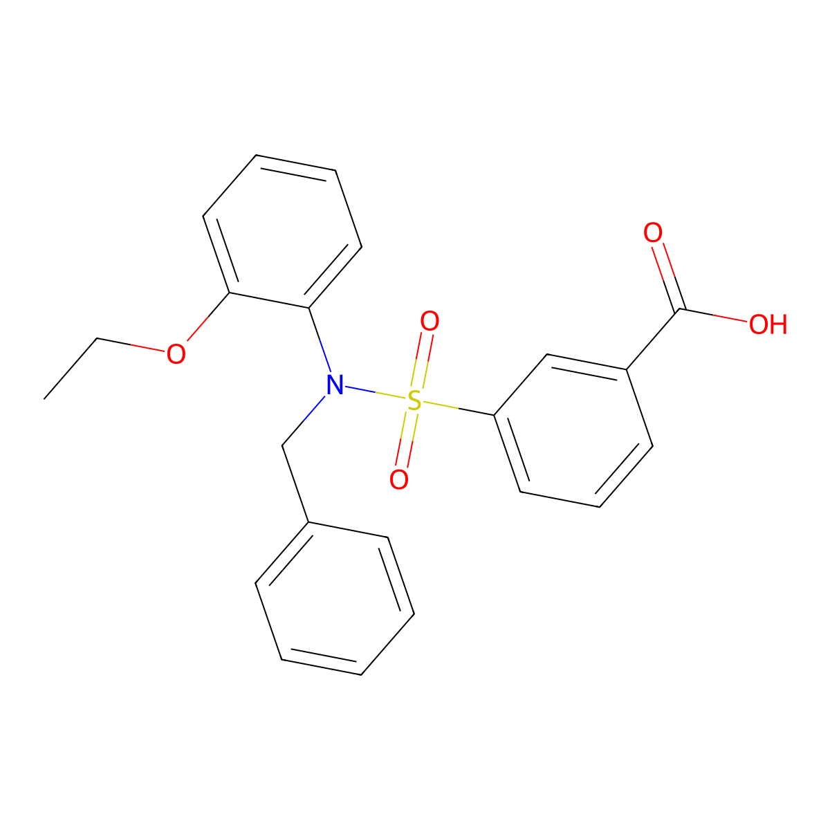 3-[benzyl-(2-ethoxyphenyl)sulfamoyl]benzoic Acid molecular structure, CAS 731820-89-6