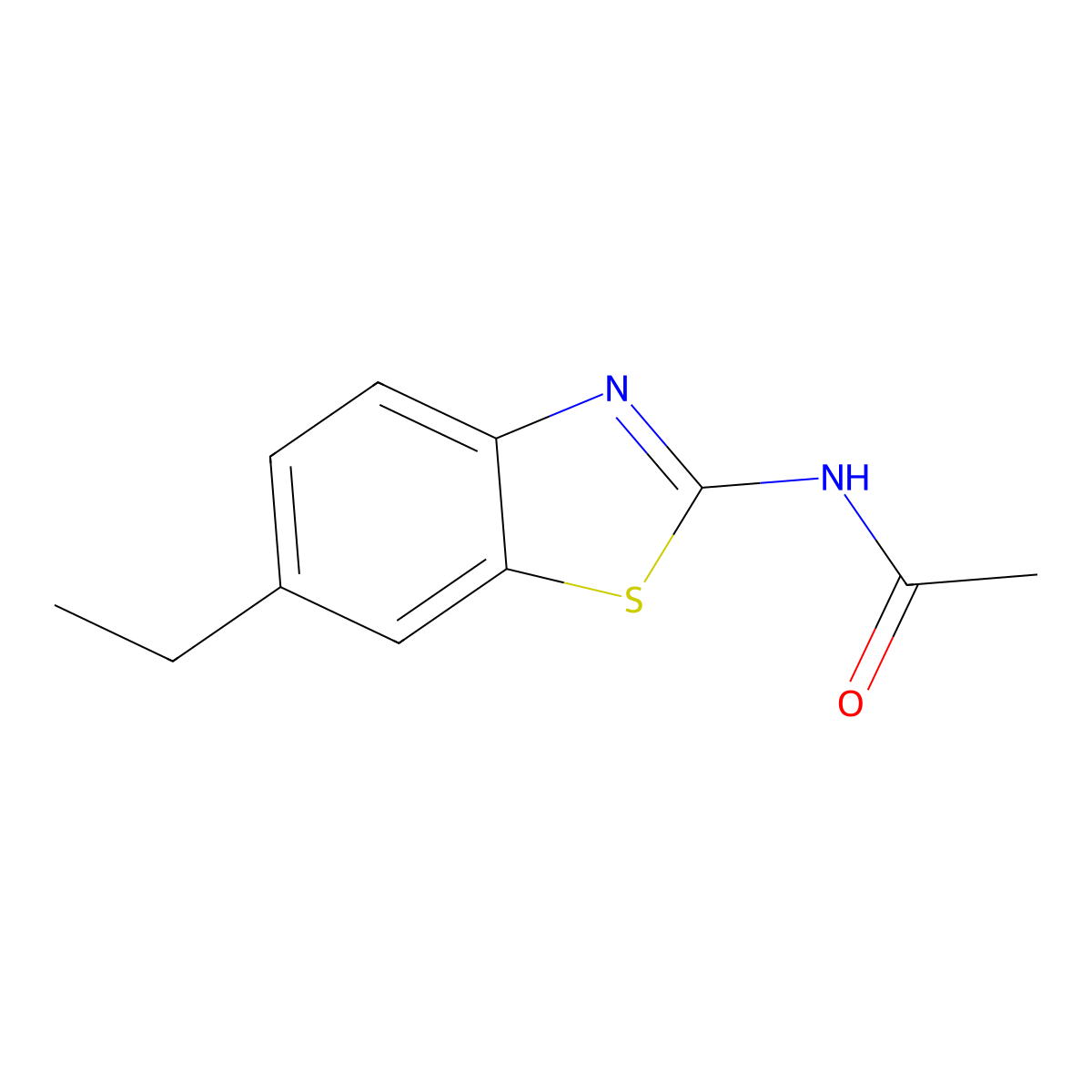 Acetamide, N-(6-ethyl-2-benzothiazolyl)-(9CI) molecular structure, CAS 731821-08-2