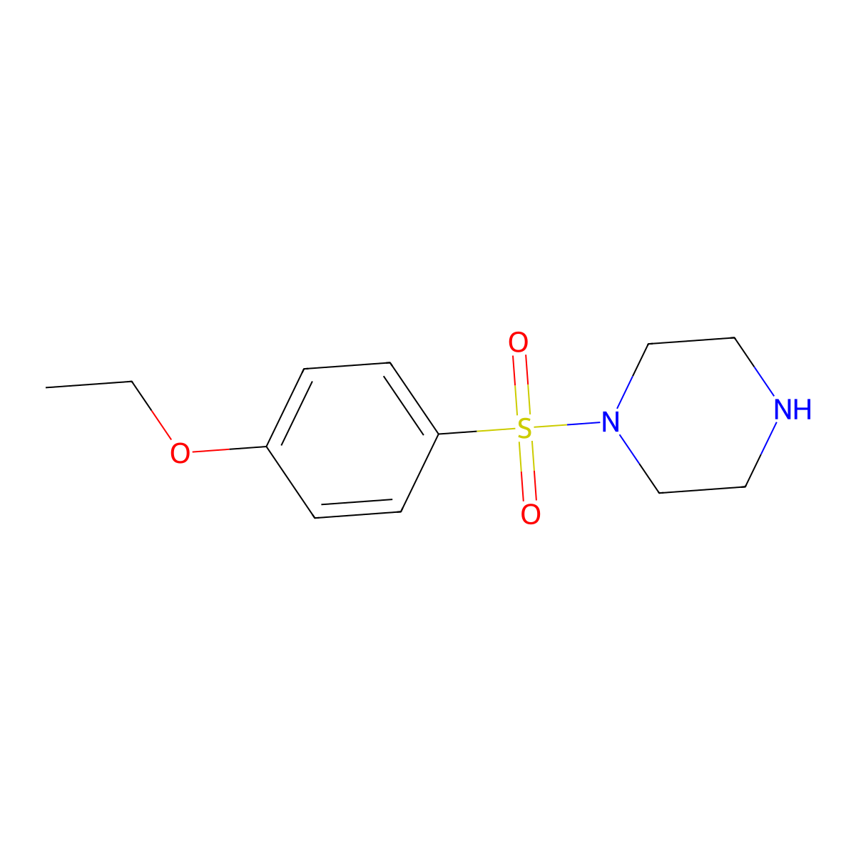 1-((4-Ethoxyphenyl)sulfonyl)piperazine molecular structure, CAS 731821-80-0