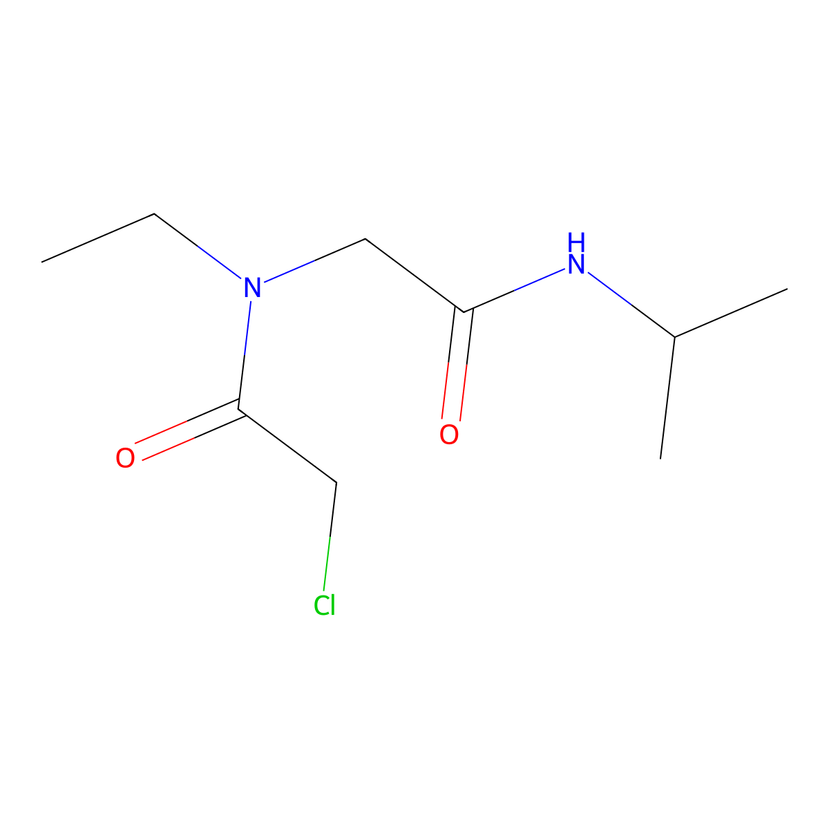 2-chloro-N-ethyl-N-{[(propan-2-yl)carbamoyl]methyl}acetamide molecular structure, CAS 731821-81-1