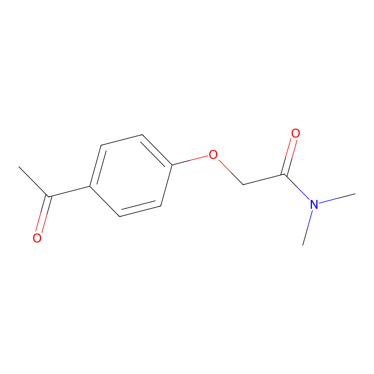 2-(4-acetylphenoxy)-N,N-dimethylacetamide molecular structure, CAS 731821-83-3