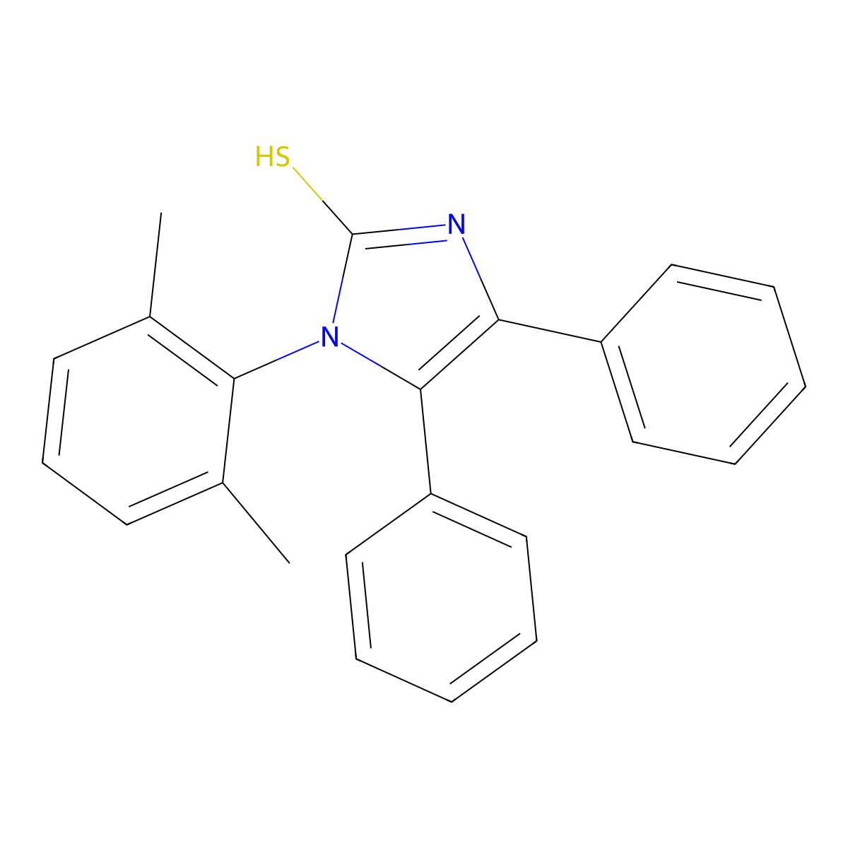 1-(2,6-dimethylphenyl)-4,5-diphenyl-1H-imidazole-2-thiol molecular structure, CAS 731821-84-4