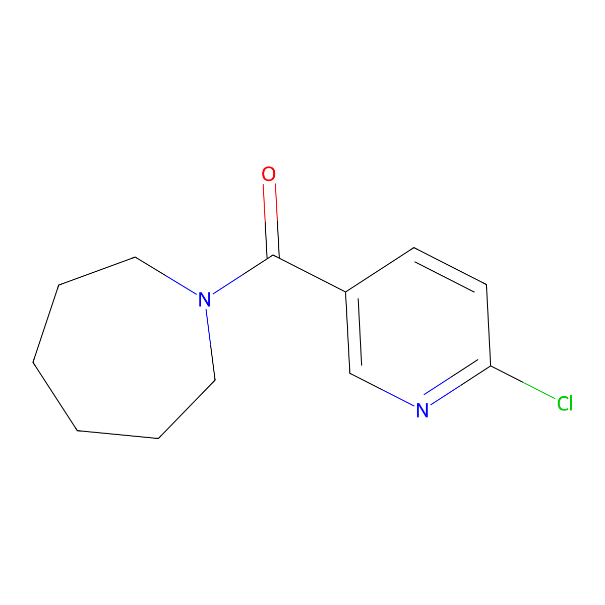 Azepan-1-yl(6-chloropyridin-3-yl)methanone molecular structure, CAS 731826-33-8