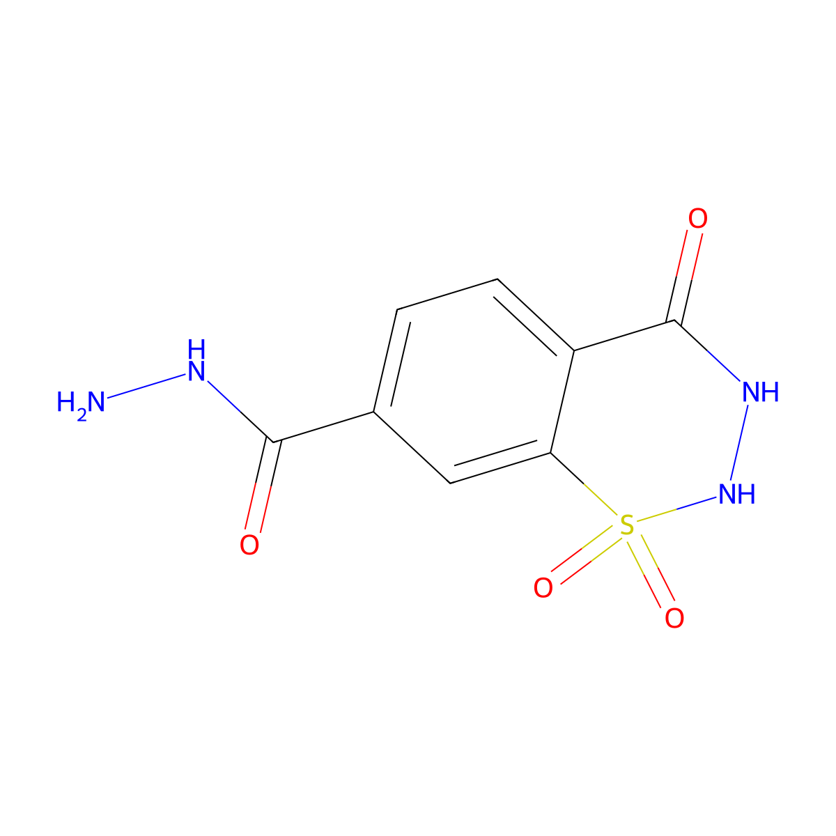 1,1,4-trioxo-3,4-dihydro-2H-1lambda6,2,3-benzothiadiazine-7-carbohydrazide molecular structure, CAS 731826-77-0