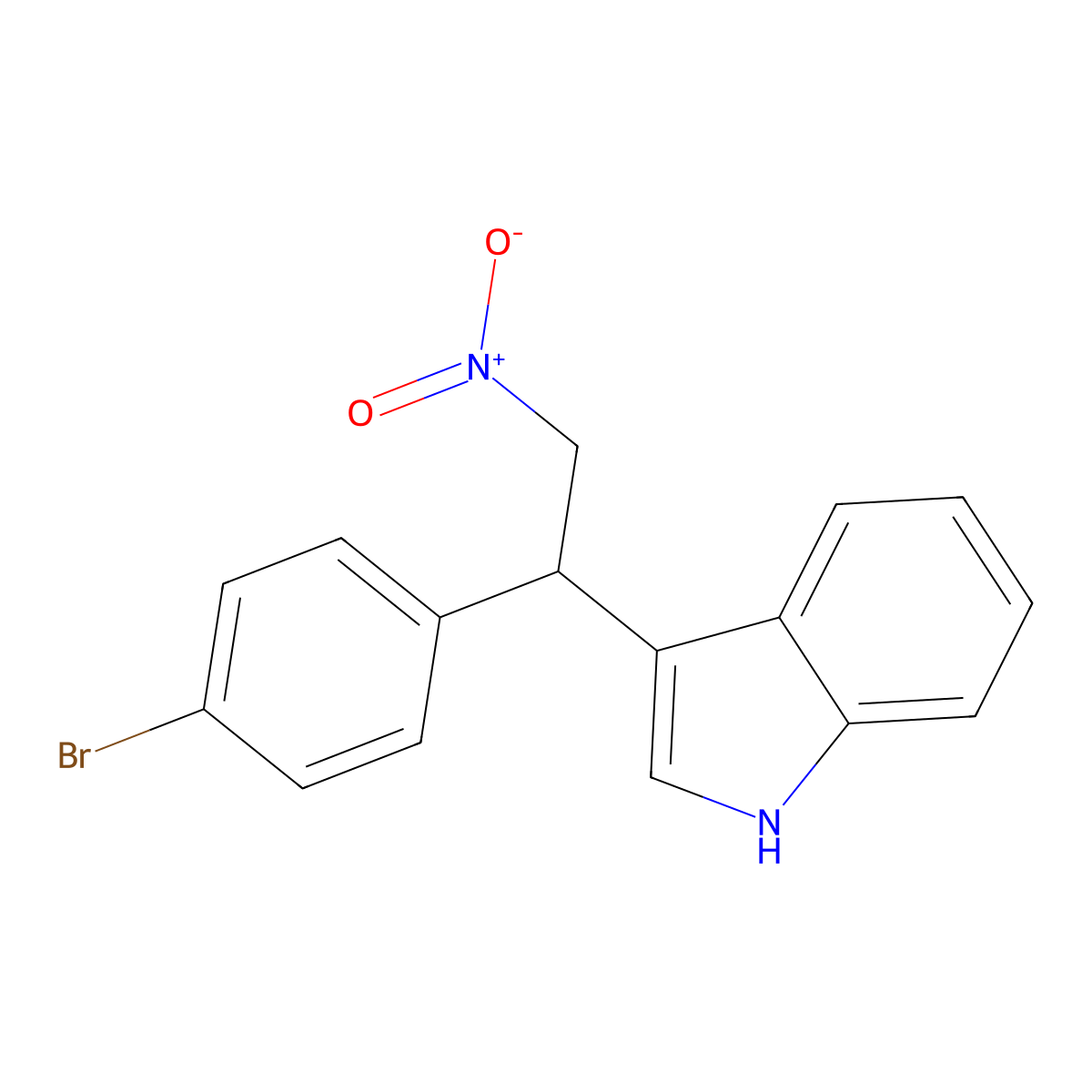 3-(1-(4-Bromophenyl)-2-nitroethyl)-1H-indole molecular structure, CAS 731826-97-4