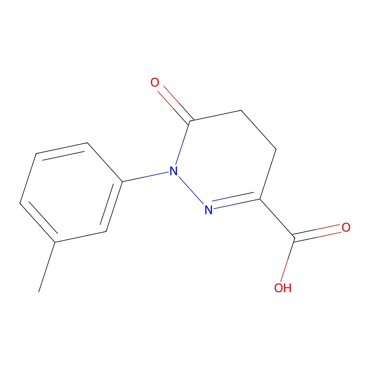 1-(3-Methylphenyl)-6-oxo-1,4,5,6-tetrahydropyridazine-3-carboxylic acid molecular structure, CAS 731826-98-5
