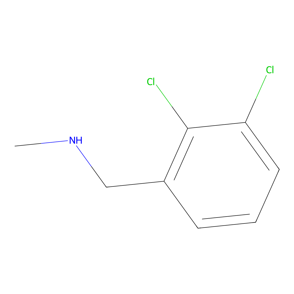 [(2,3-Dichlorophenyl)methyl](methyl)amine molecular structure, CAS 731827-07-9