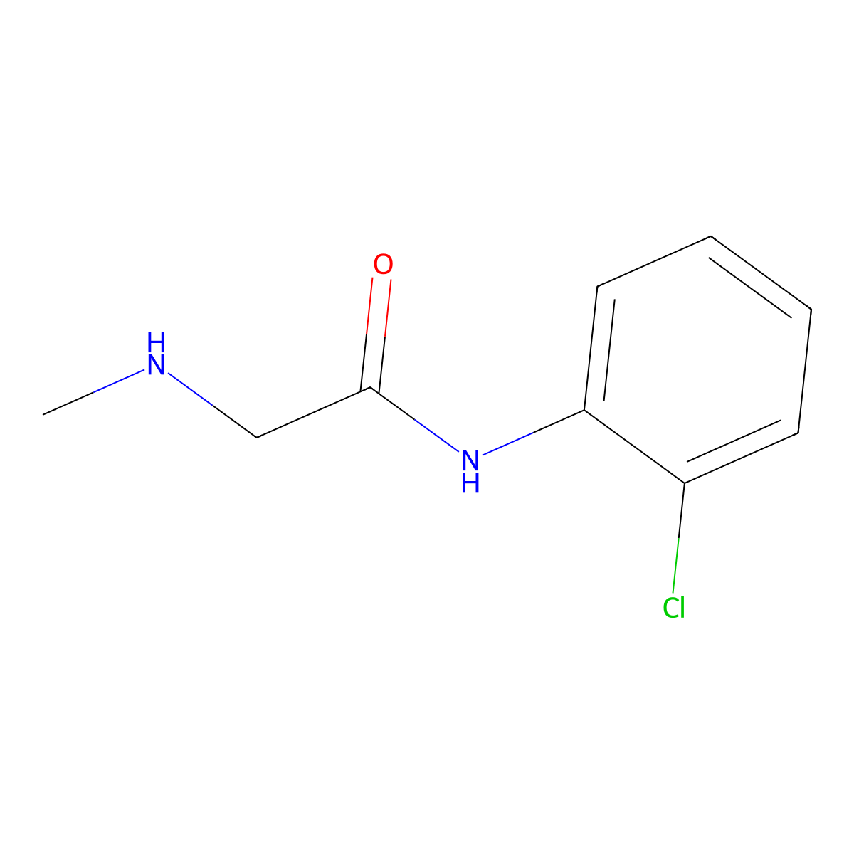 N-(2-chlorophenyl)-2-(methylamino)acetamide molecular structure, CAS 731827-18-2