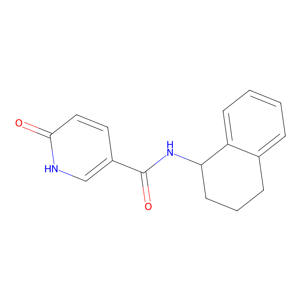 6-oxo-N-(1,2,3,4-tetrahydronaphthalen-1-yl)-1H-pyridine-3-carboxamide molecular structure, CAS 731828-51-6