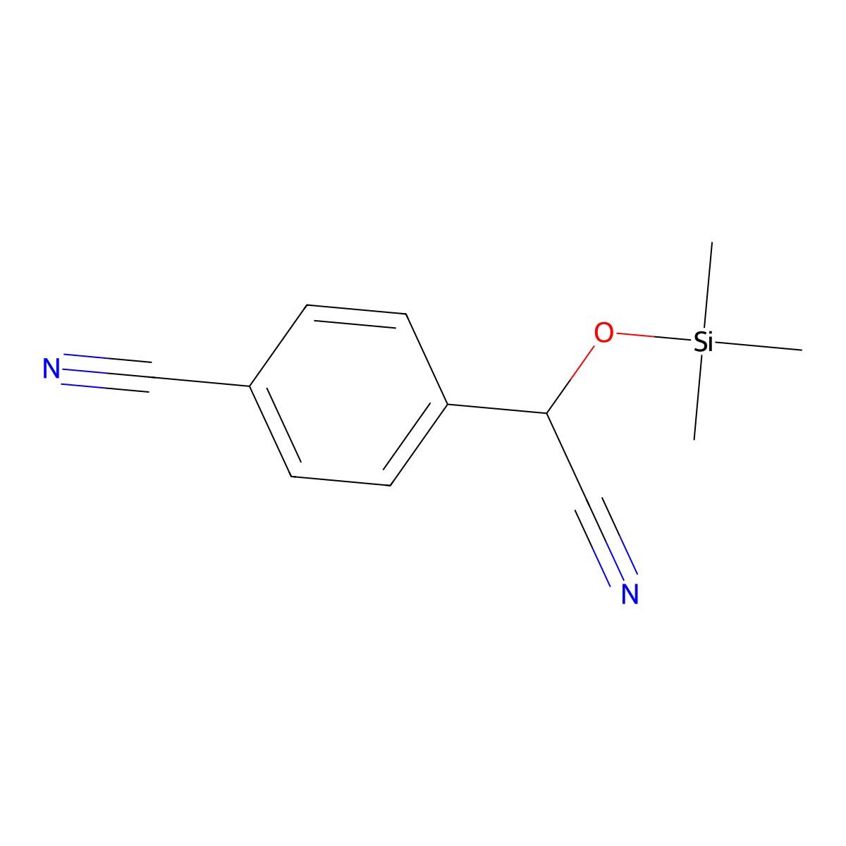 4-{Cyano[(trimethylsilyl)oxy]methyl}benzonitrile molecular structure, CAS 73183-24-1