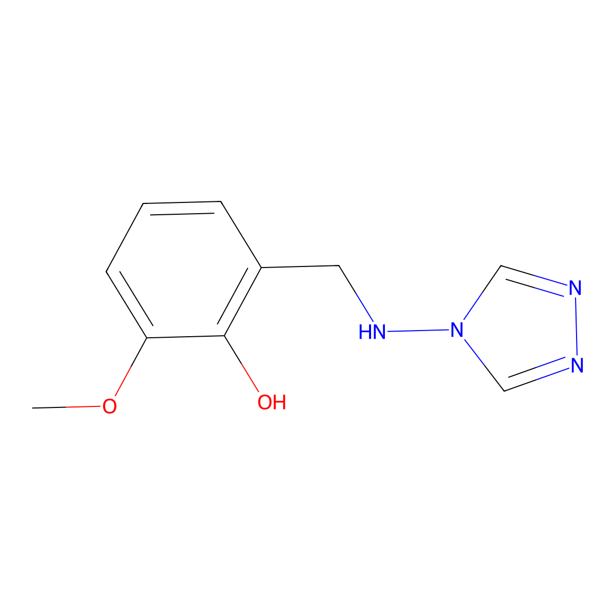 2-Methoxy-6-[(1,2,4-triazol-4-ylamino)methyl]phenol molecular structure, CAS 731832-87-4