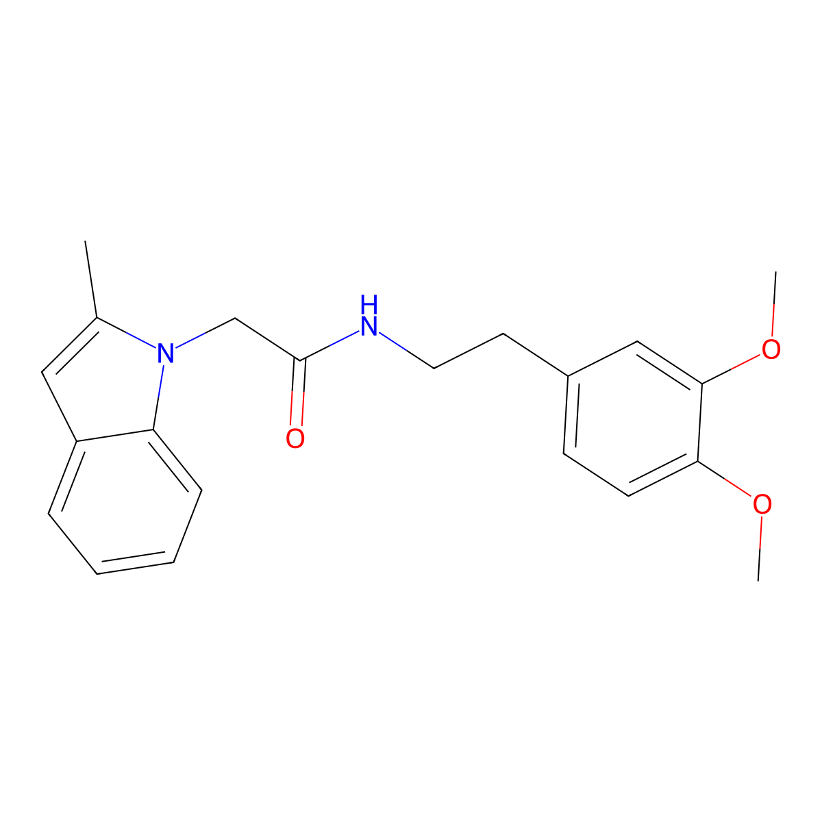 N-[2-(3,4-dimethoxyphenyl)ethyl]-2-(2-methyl-1H-indol-1-yl)acetamide molecular structure, CAS 731833-56-0