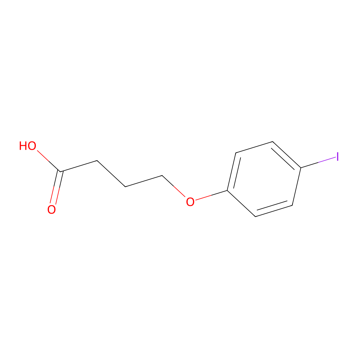 4-(4-Iodophenoxy)butanoic acid molecular structure, CAS 731847-94-2