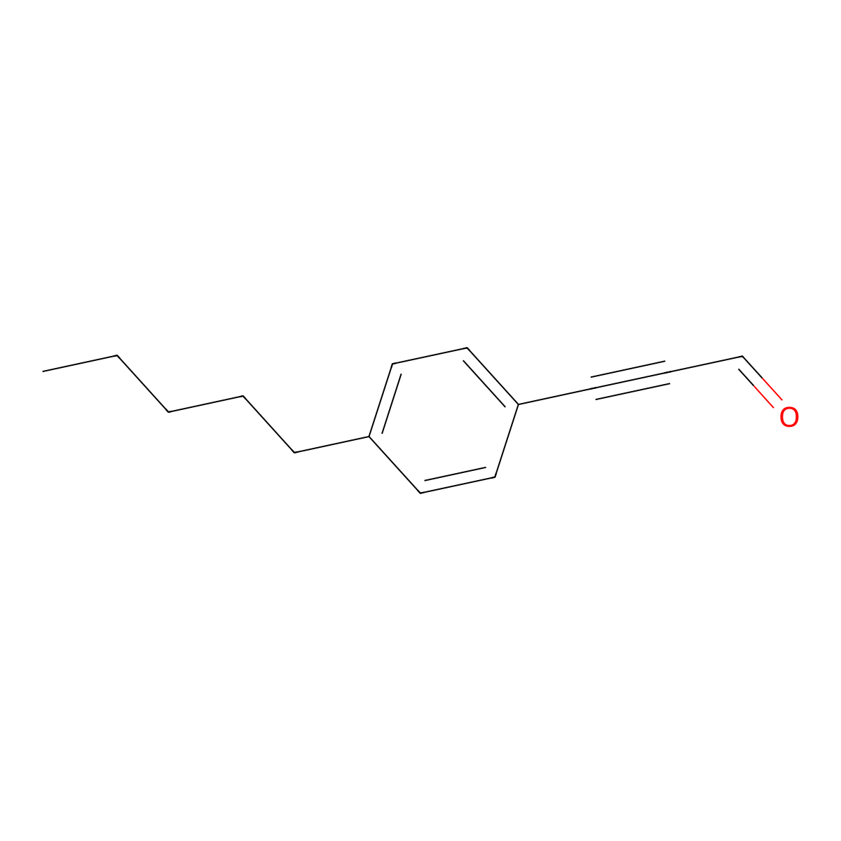 3-(4-Pentylphenyl)-2-propynal molecular structure, CAS 731852-01-0