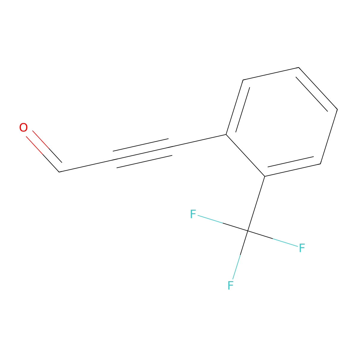 3-[2-(Trifluoromethyl)phenyl]propiolaldehyde molecular structure, CAS 731852-02-1